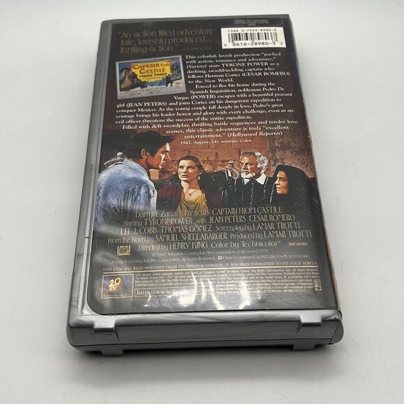 Captain From Castile VHS 1997 Tyrone Power - Picture 2 of 3